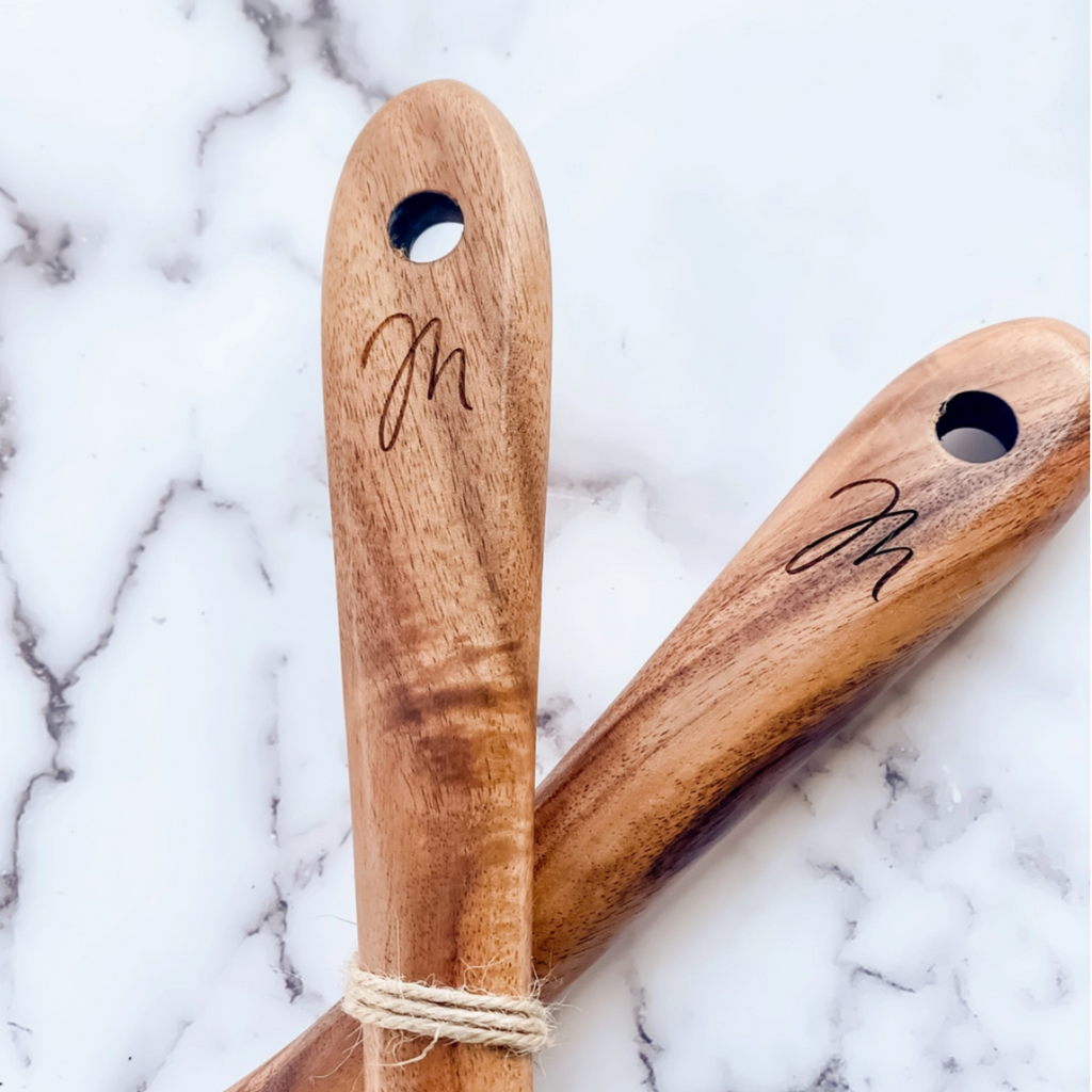 Gift Set Acacia Wood and Towel Set